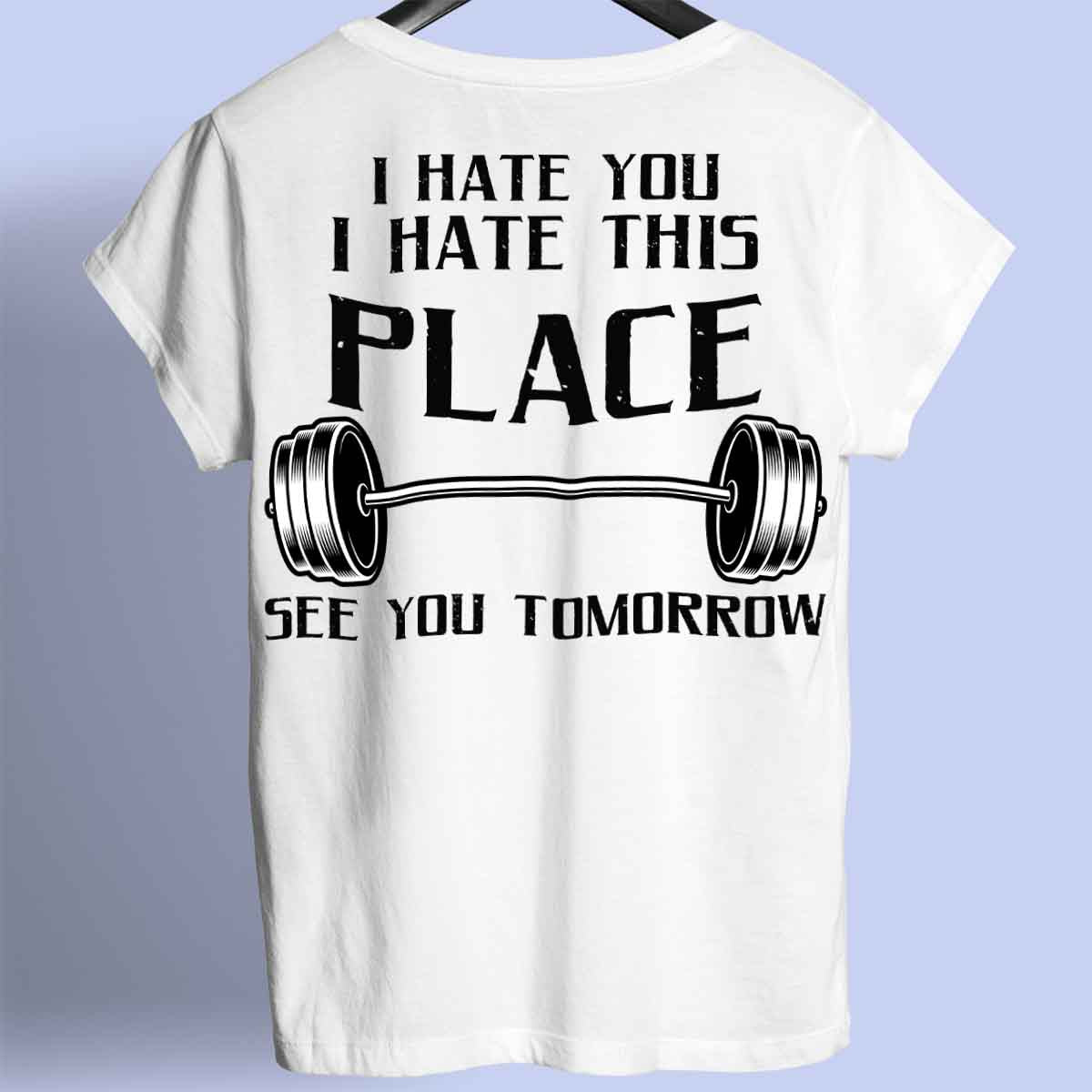Hate – prémiové tričko Unisex Backprint