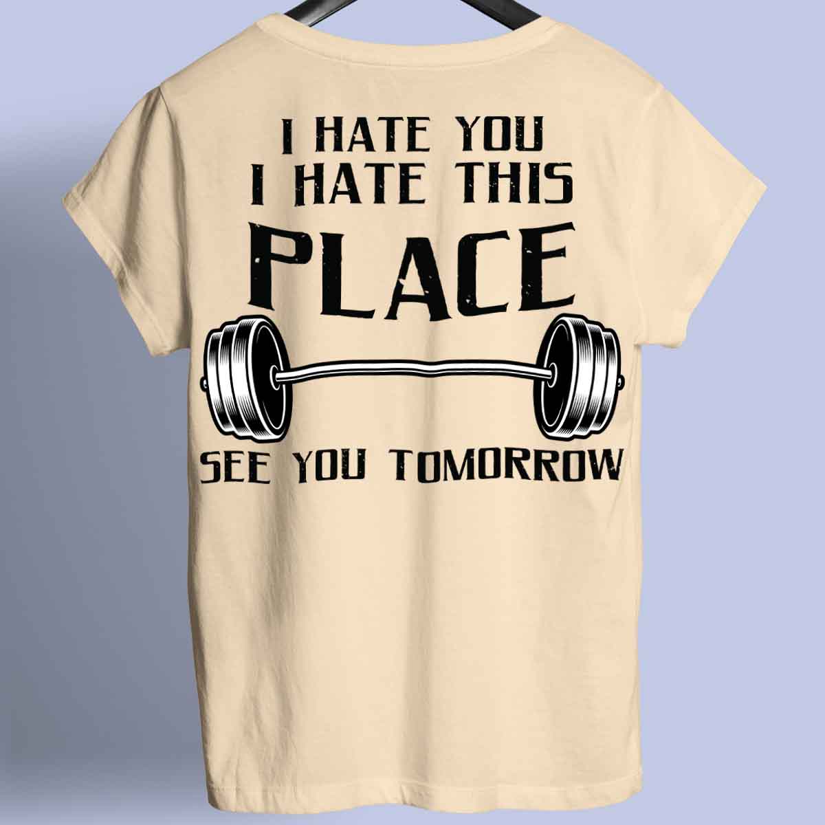 Hate – prémiové tričko Unisex Backprint