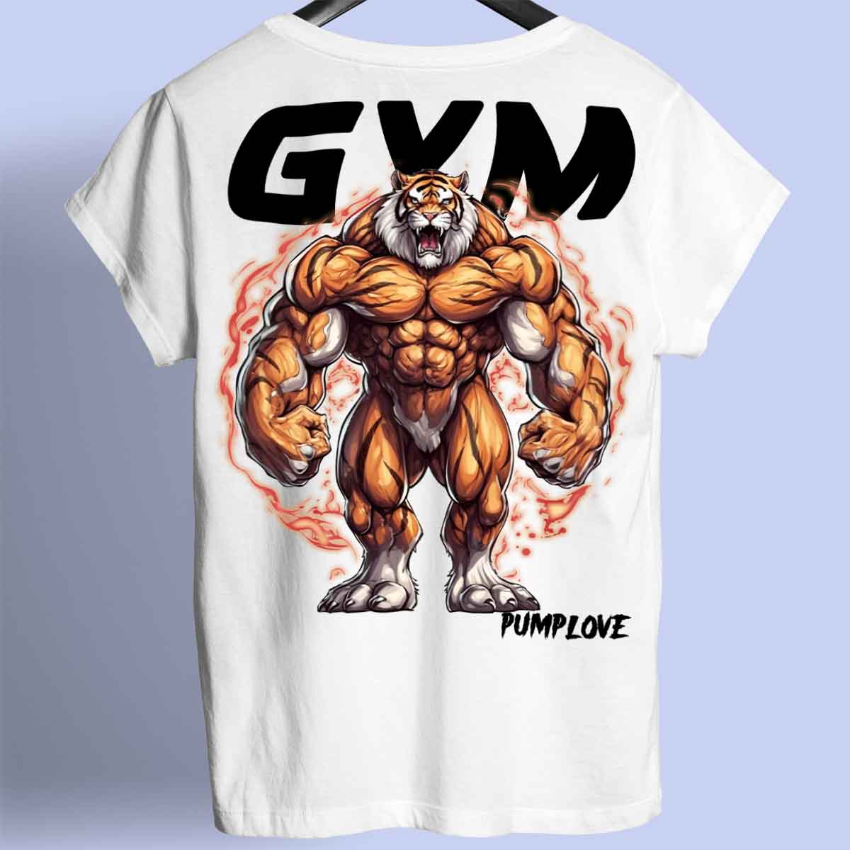 Gym Tiger - Camisa Premium Unissex Backprint