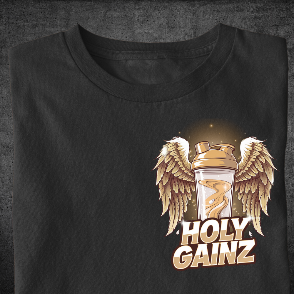 Holy Gainz - Camiseta Premium Estampado frontal unisex