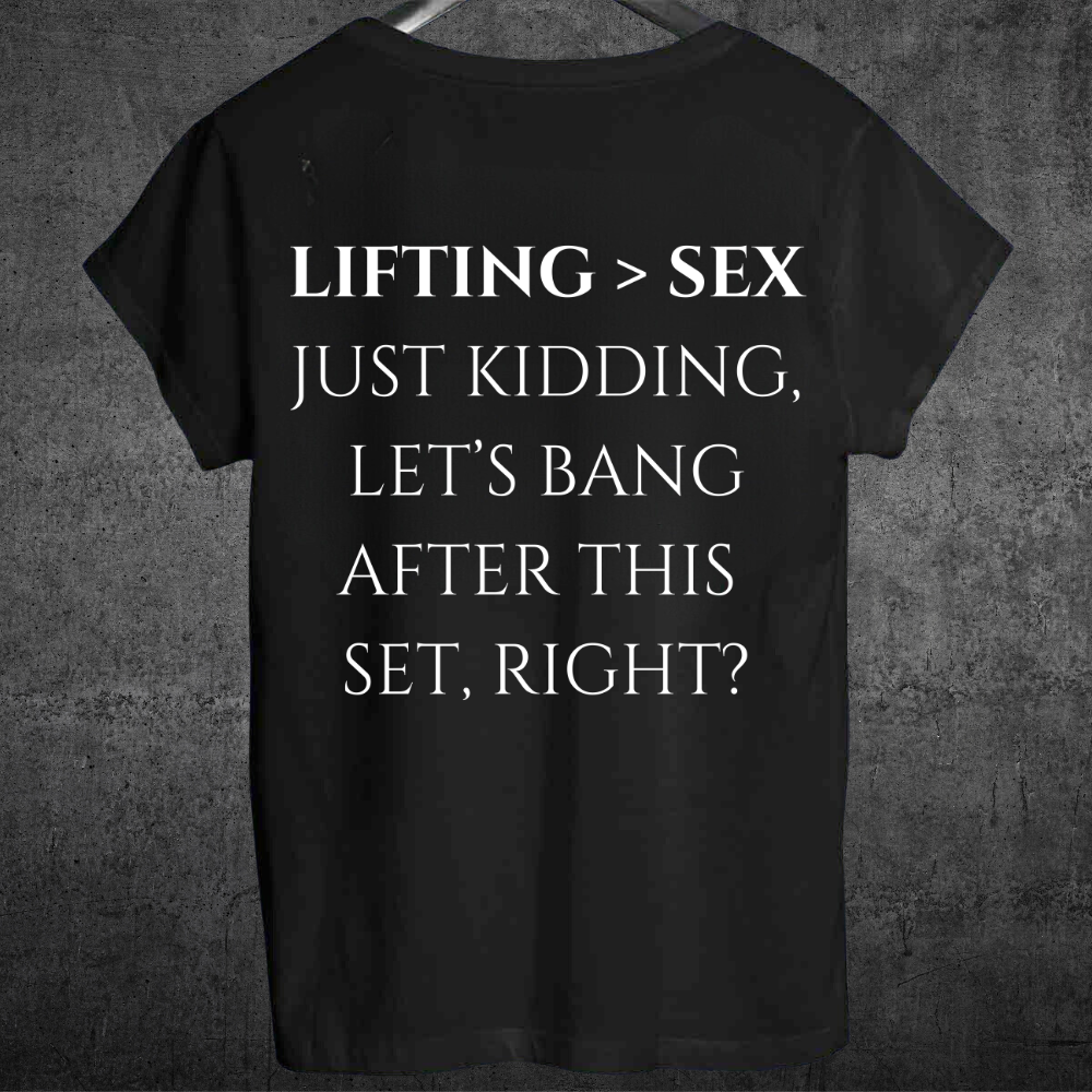 Lifting - Premium shirt, unisex-rugafdruk