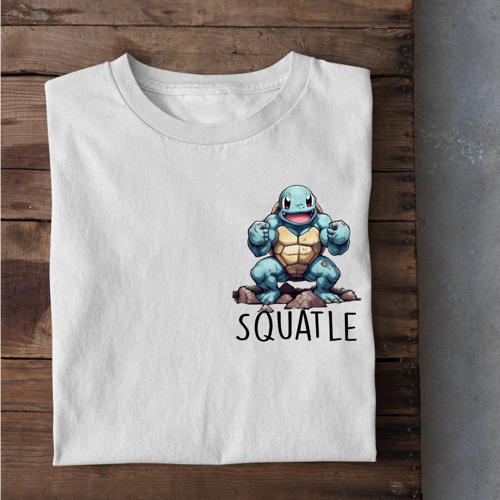 Squatle - Premium shirt Unisex print op de voorkant