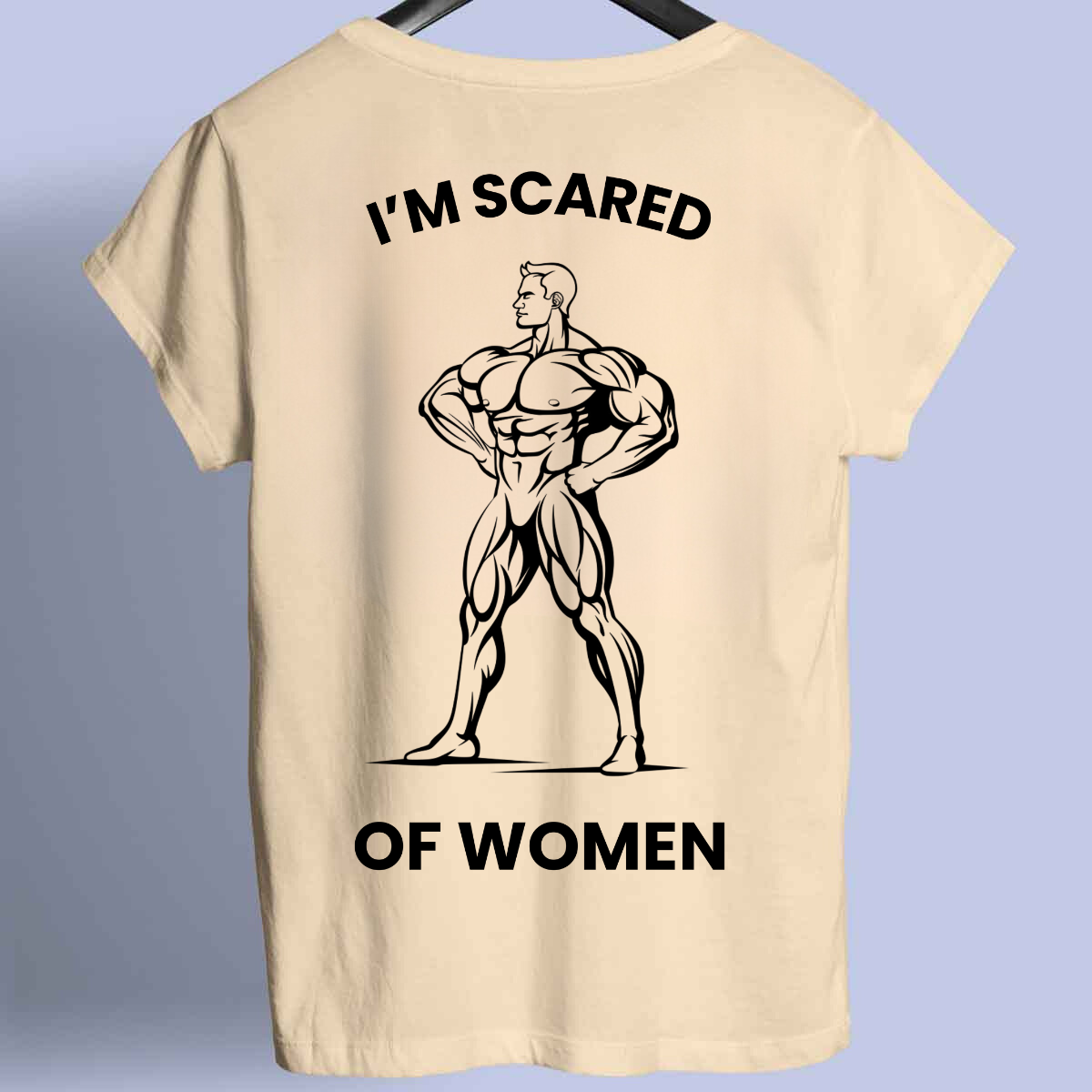 Scared - Maglietta Premium unisex con stampa frontale