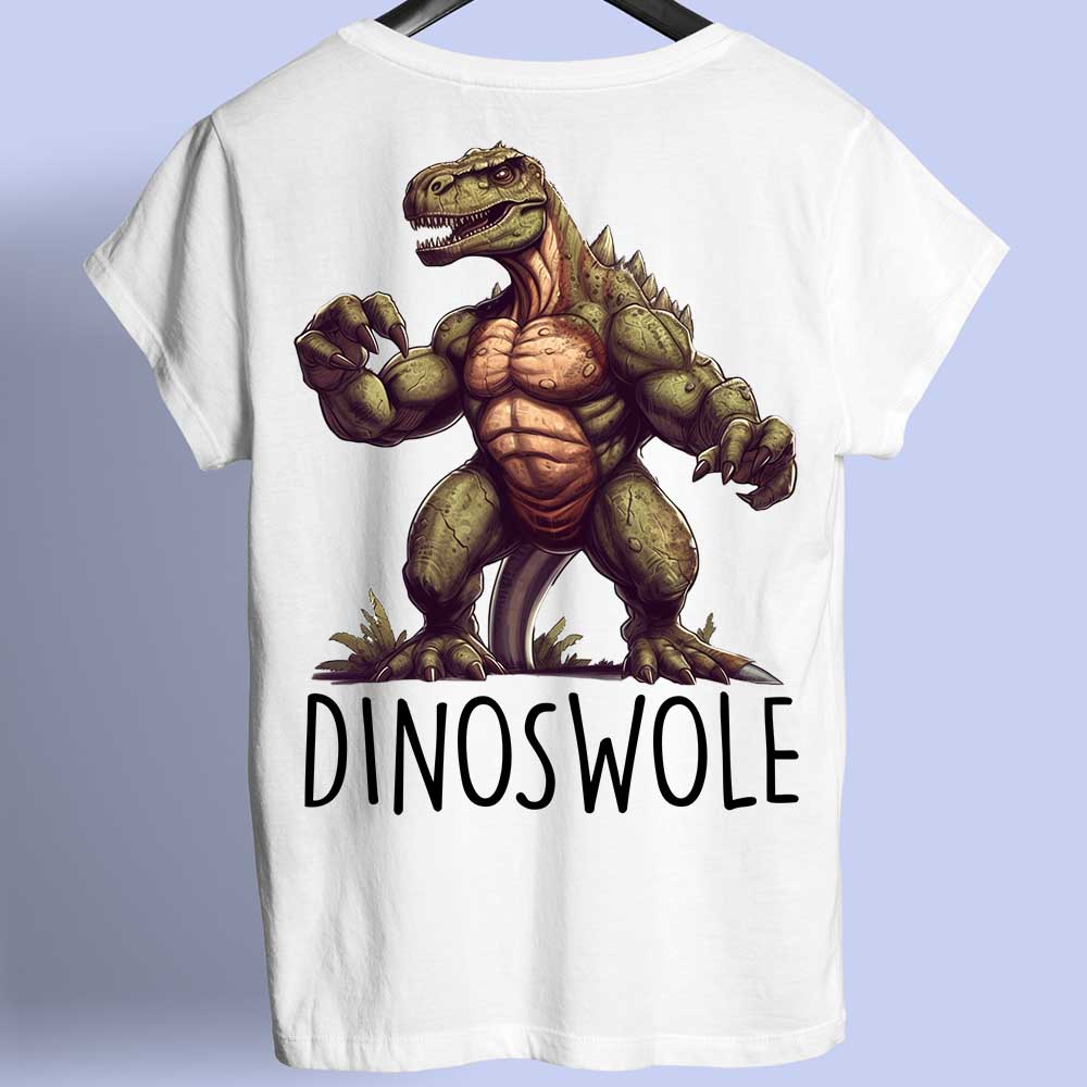 Dinoswole - Camiseta con estampado en la espalda