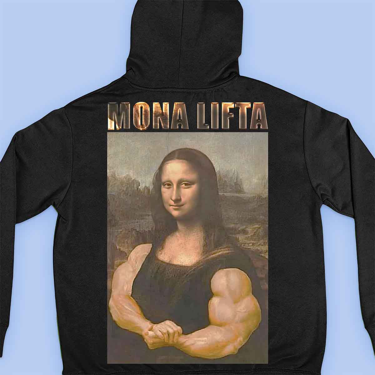 Mona Lifta - Felpa con cappuccio premium unisex con stampa sul retro