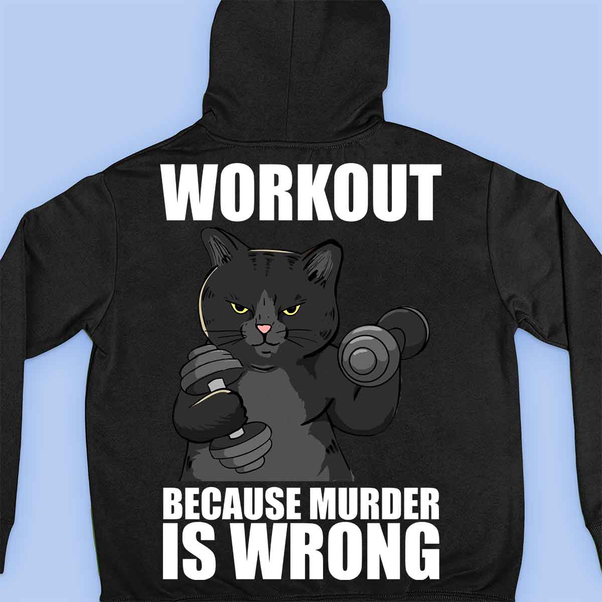 Workout - Premium hoodie, unisex-rugafdruk