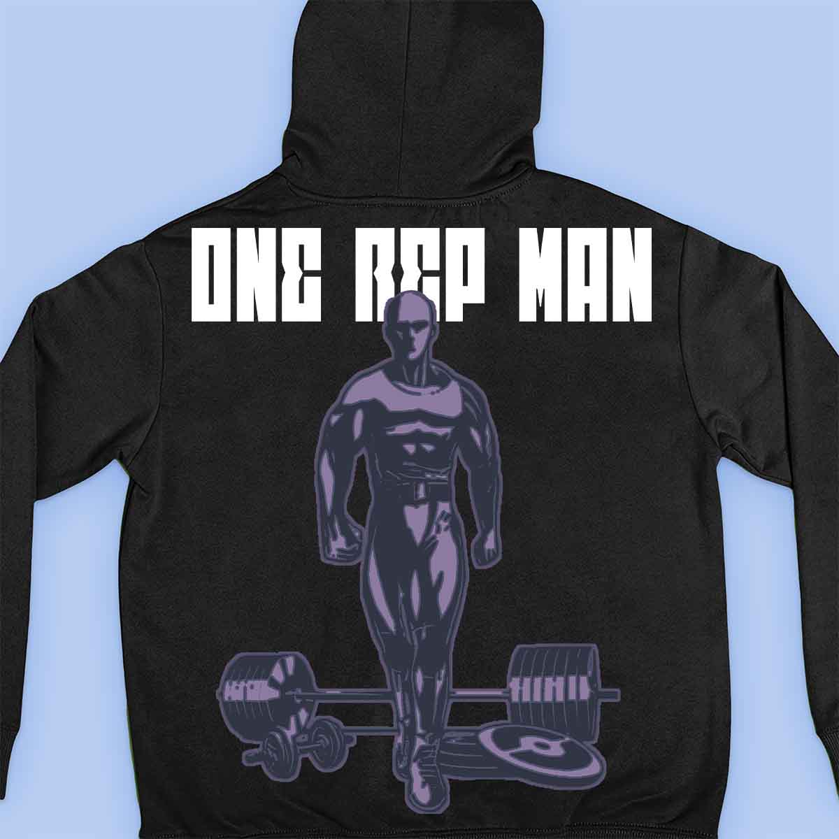 One Rep Man - Sudadera con capucha premium unisex con estampado en la espalda