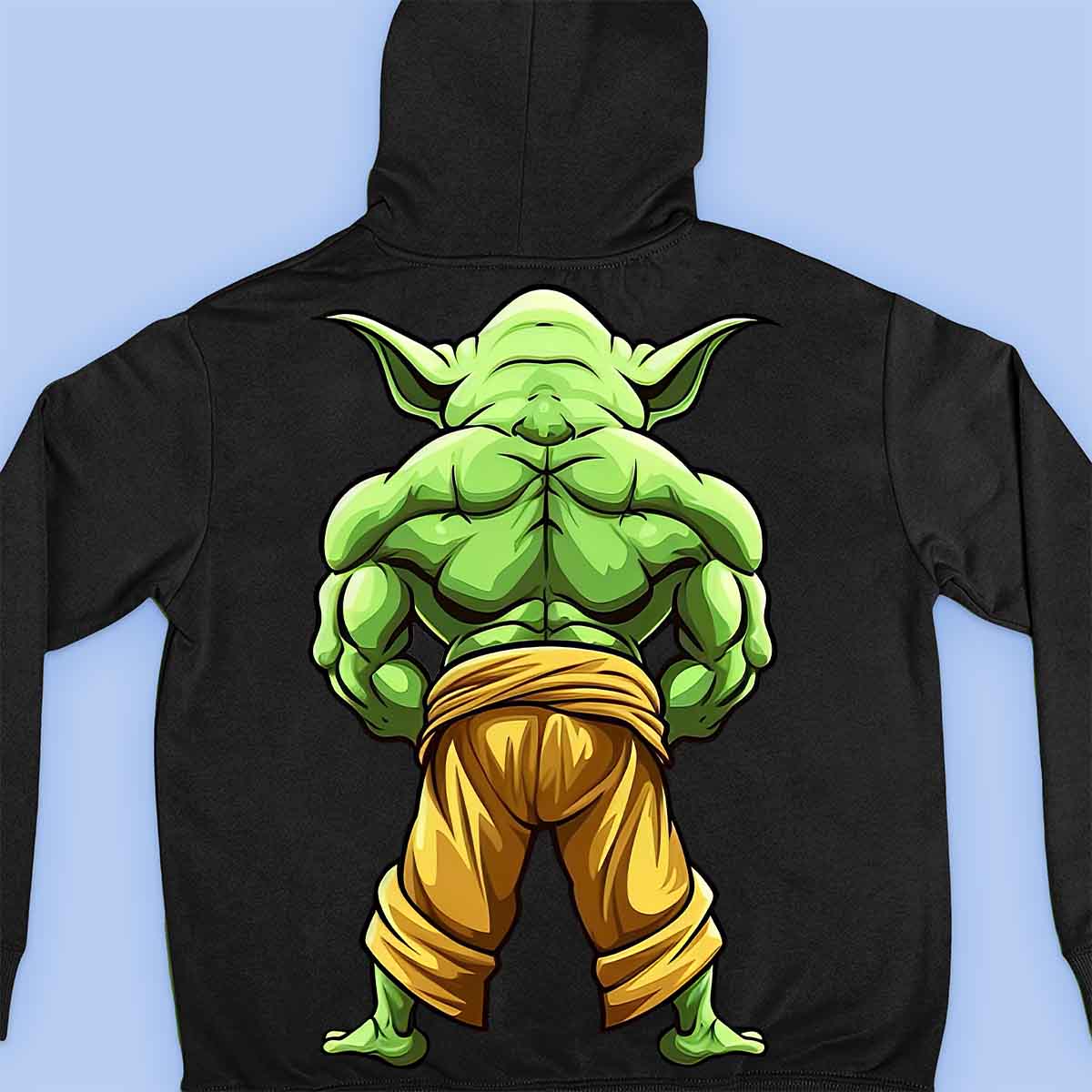 Yoda Back - Felpa con cappuccio premium con stampa unisex