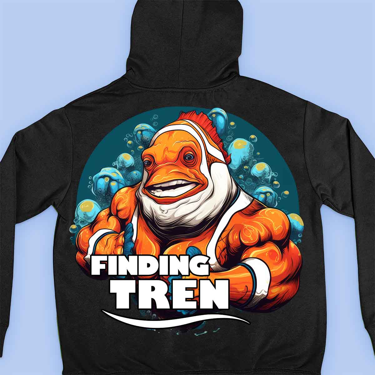 Finding Tren - Premium-huppari Unisex Taustaprintti