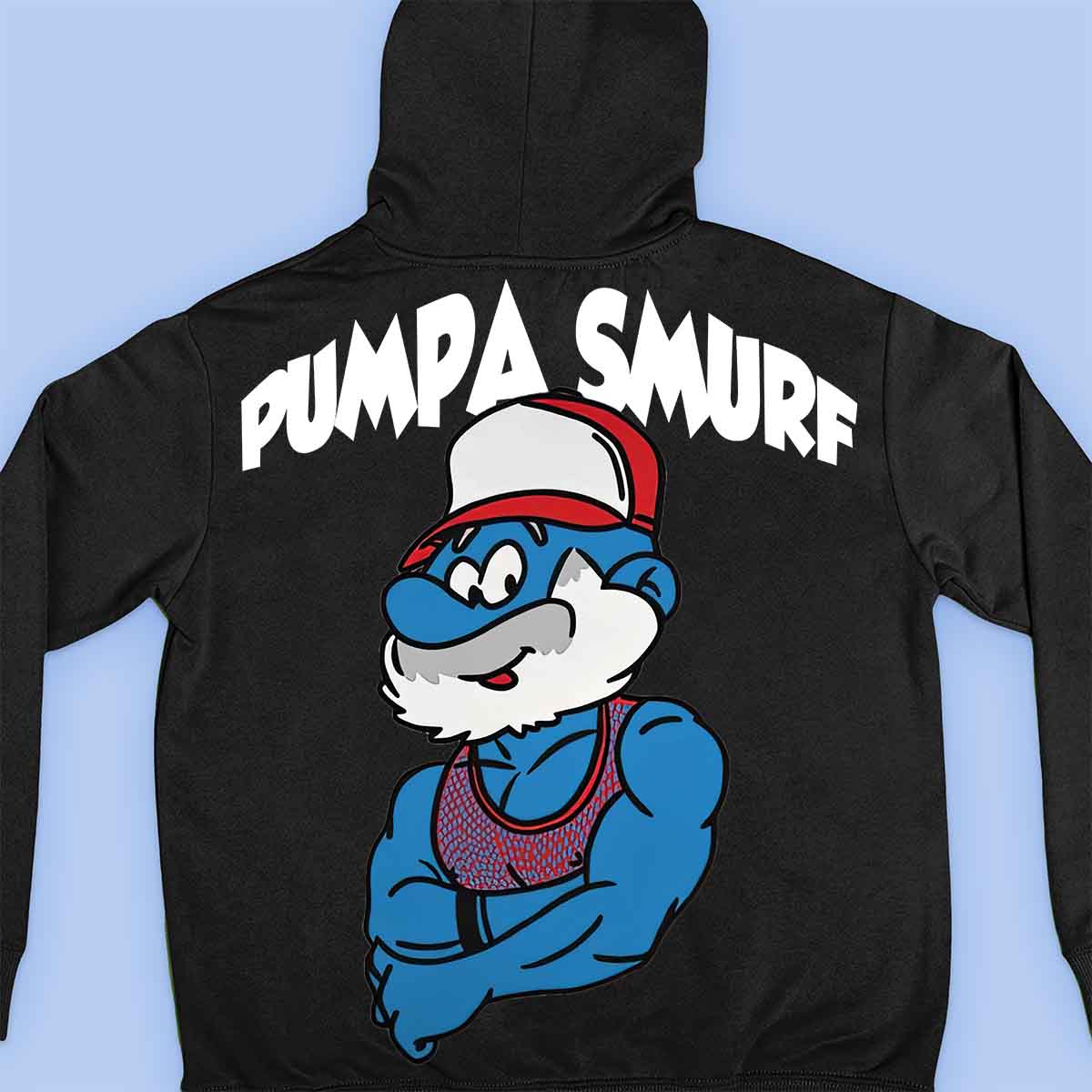 Pumpa Smurf - Moletom Premium Unissex Backprint