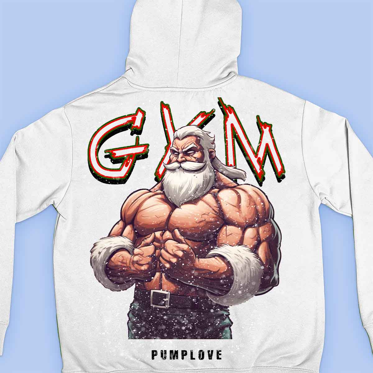 Gym Santa - Premium hoodie, unisex-rugafdruk