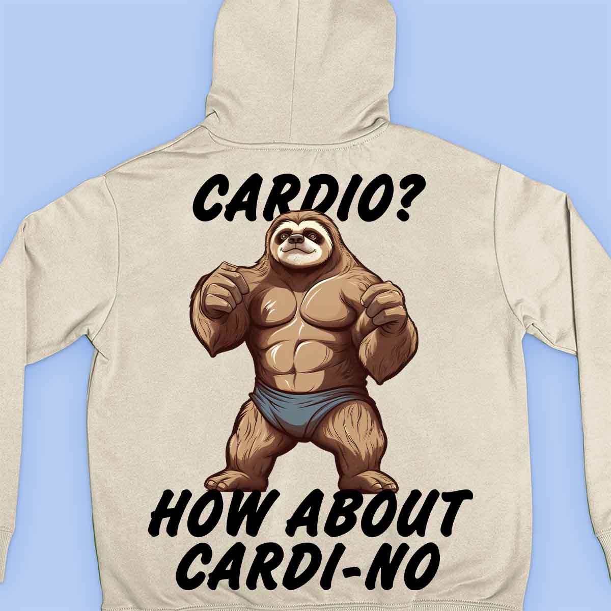 Cardio - Felpa con cappuccio premium unisex con stampa sul retro