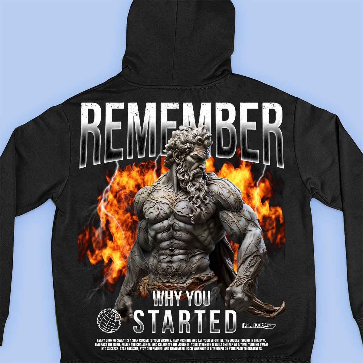 Kom ihåg varför - Premium Hoodie Unisex Backprint