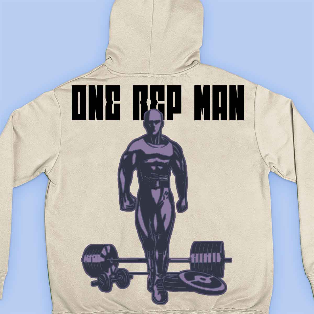 One Rep Man - Premium Hoodie Unisex Baktryck