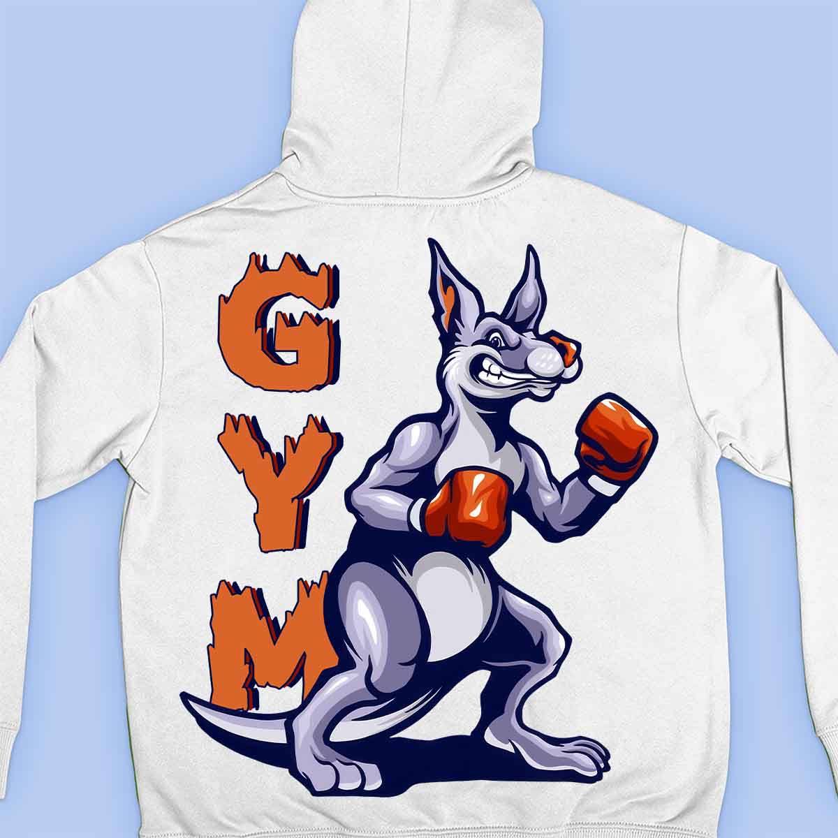 Gym Kangaroo - Premium Hoodie Unisex Backprint