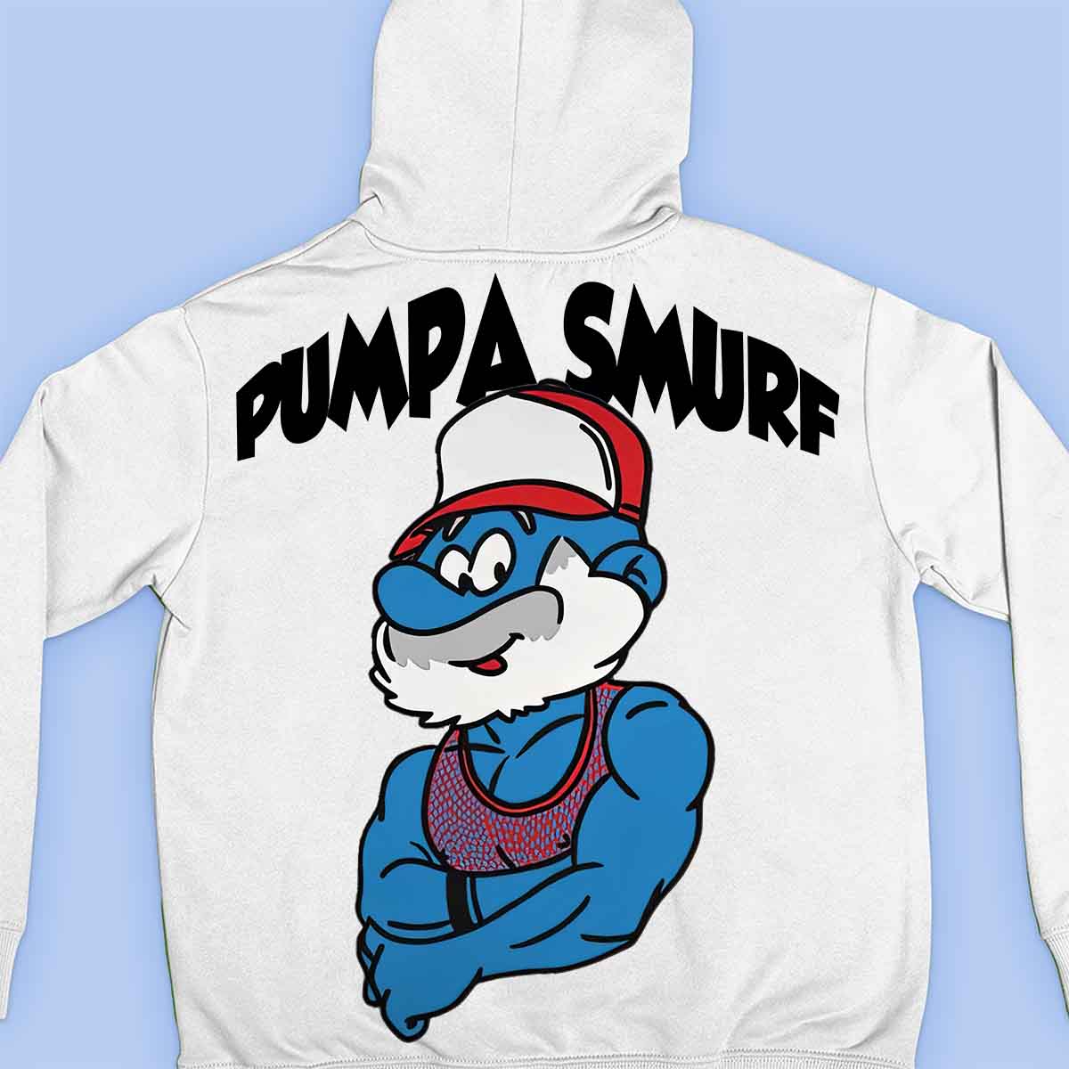 Puffo Pumpa - Felpa con cappuccio premium unisex con stampa sul retro