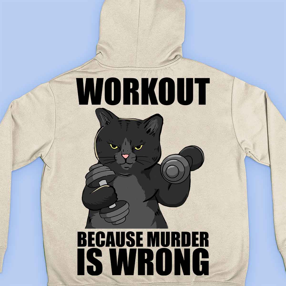 Workout - Premium hoodie, unisex-rugafdruk