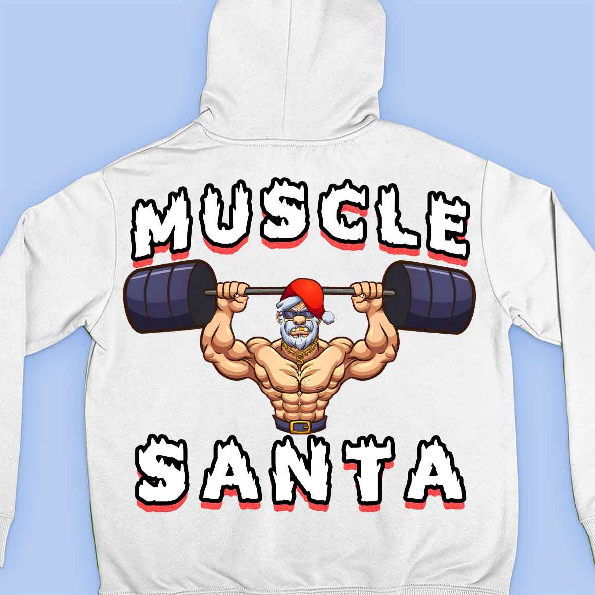 Muscle Santa - Premium Hoodie Unisex Baktryck