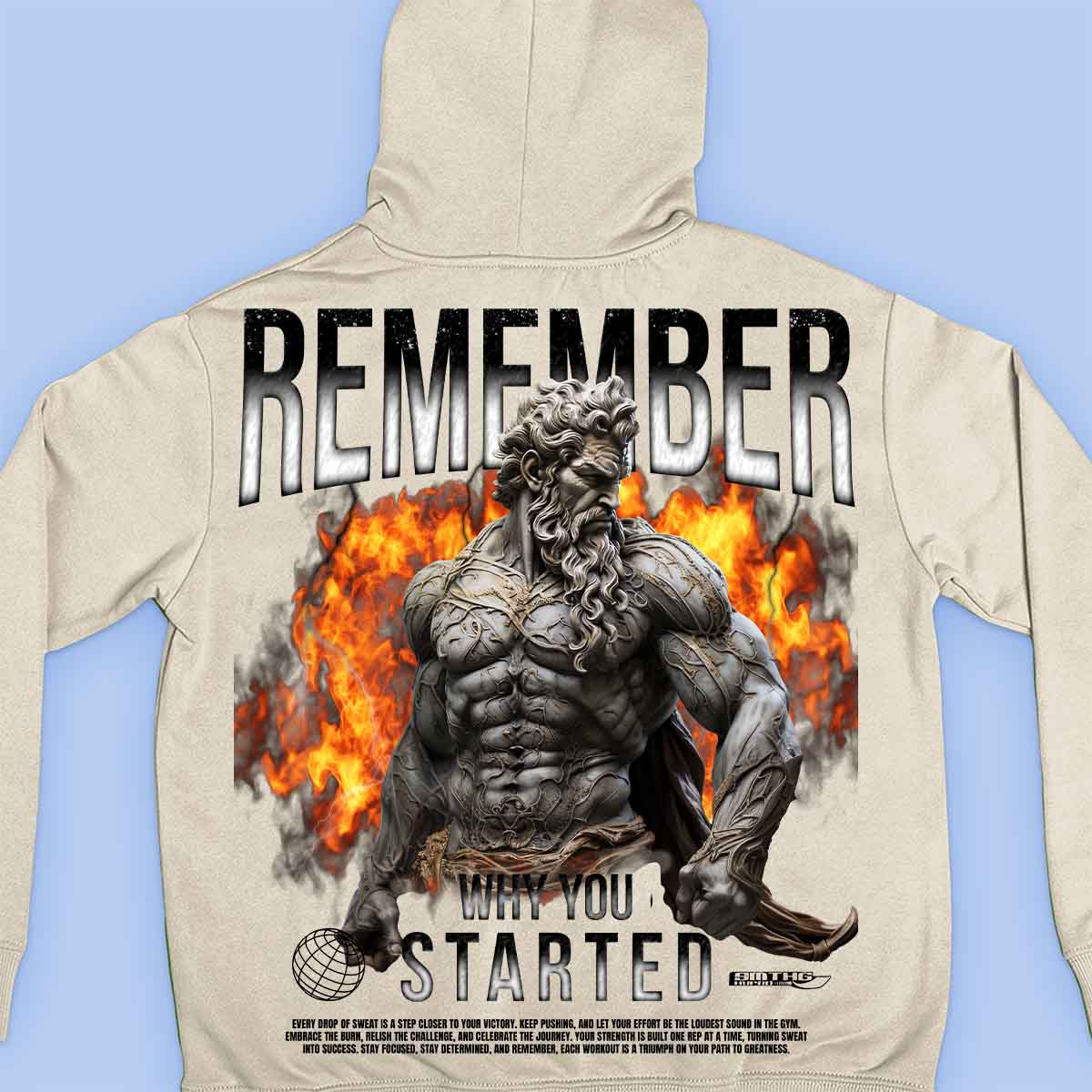 Kom ihåg varför - Premium Hoodie Unisex Backprint