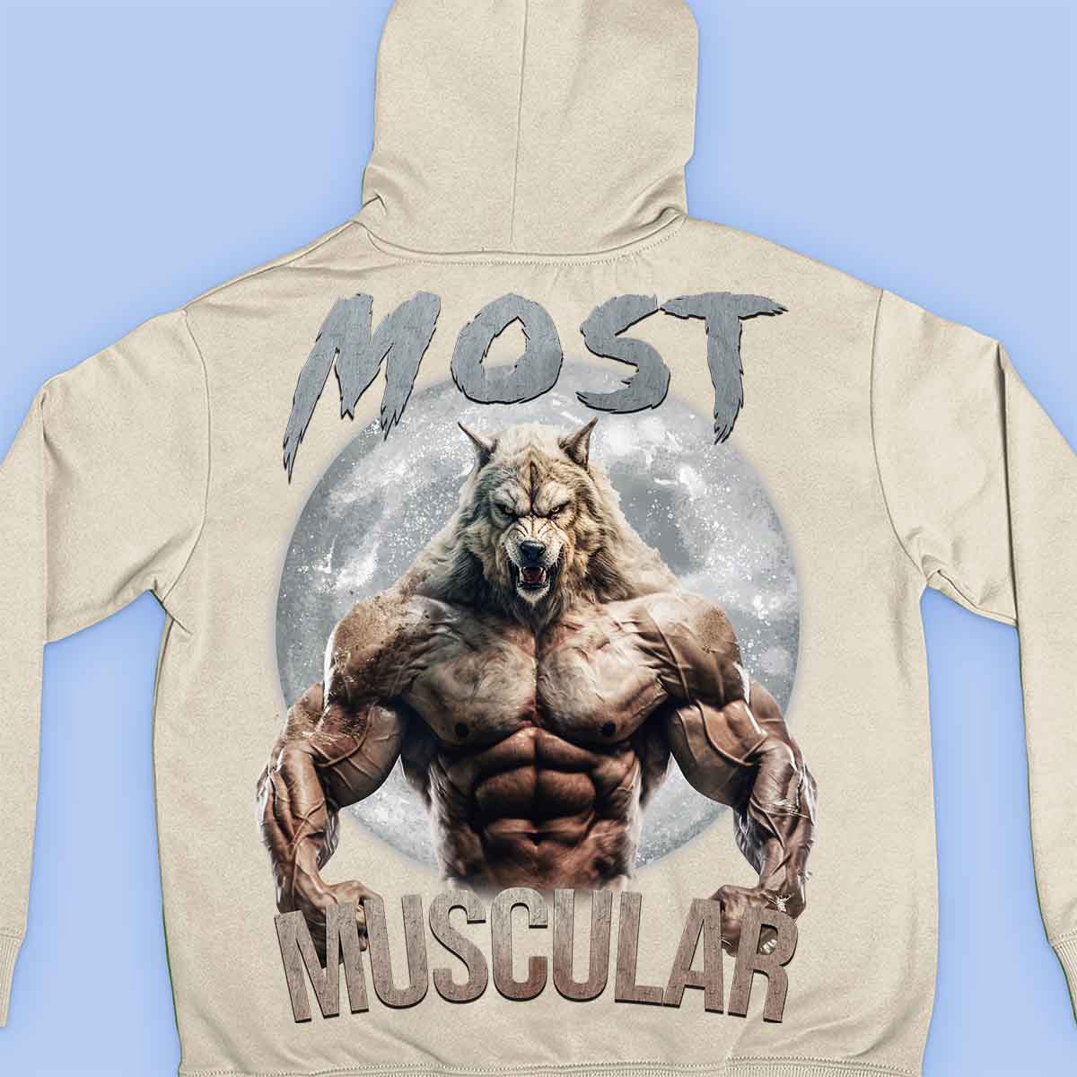 Most Muscular - Premium Hoodie Unisex Backprint