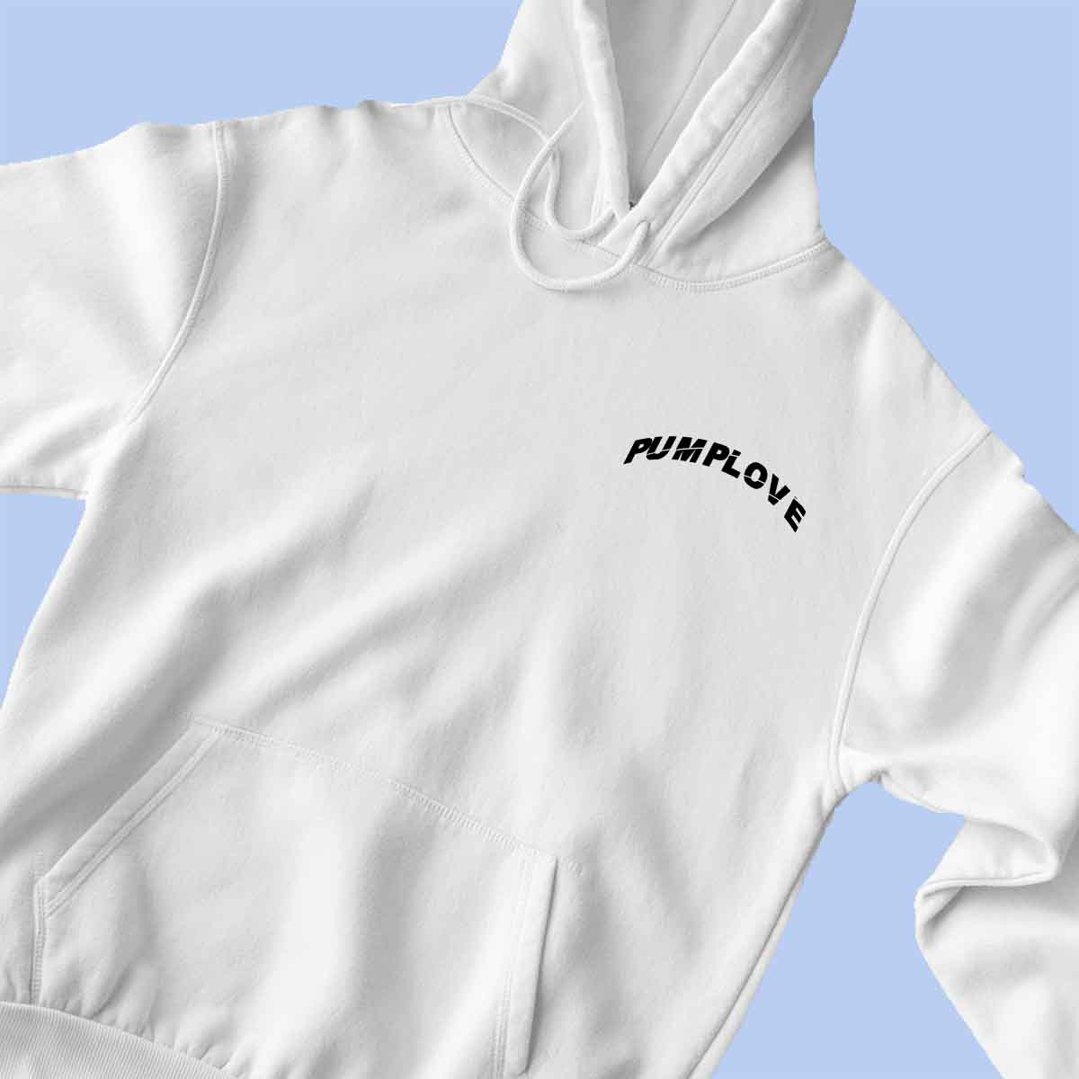 Pumplove - Sudadera con capucha premium unisex con estampado en la espalda