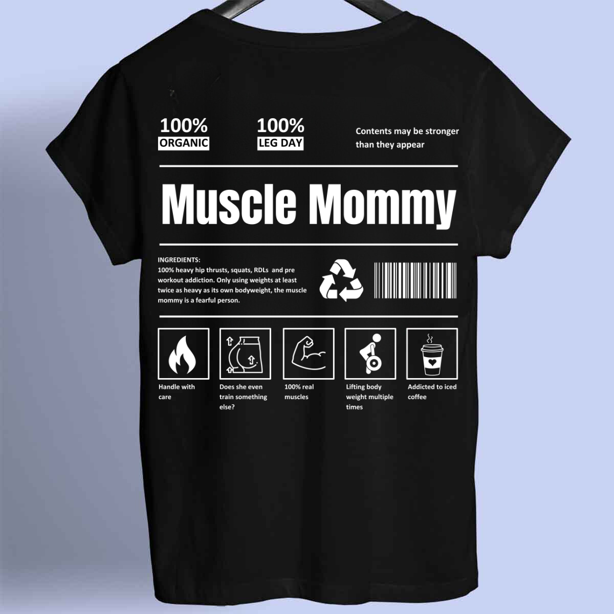 Muscle Mommy - Maglietta Premium con stampa unisex