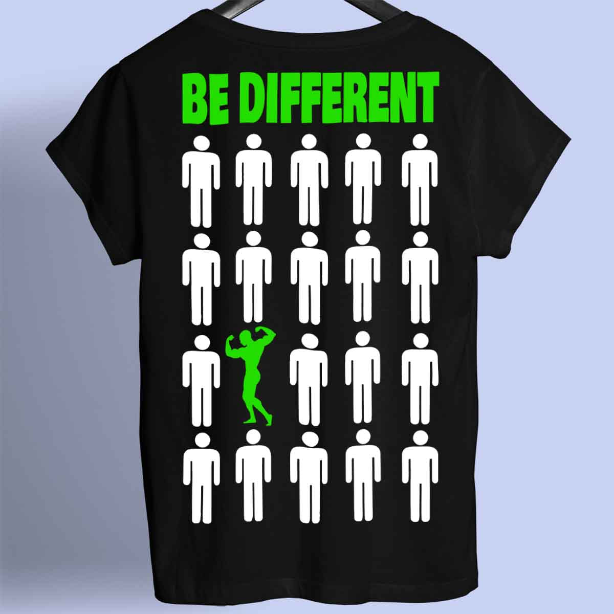 Be Different - Maglietta premium unisex con stampa sul retro