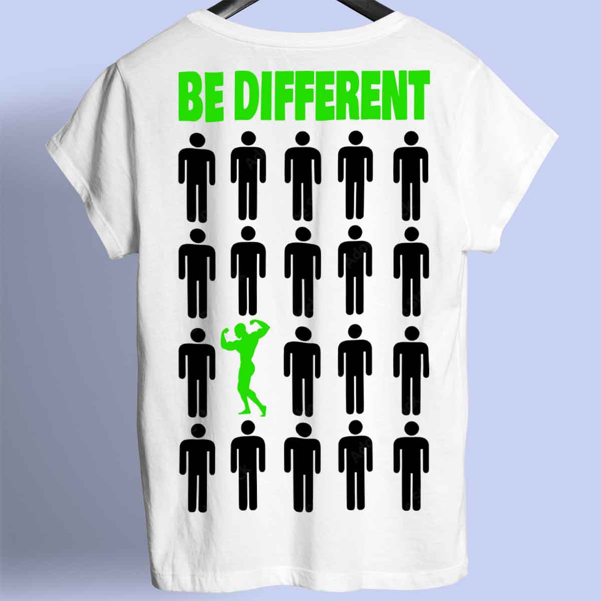 Be Different - Maglietta premium unisex con stampa sul retro