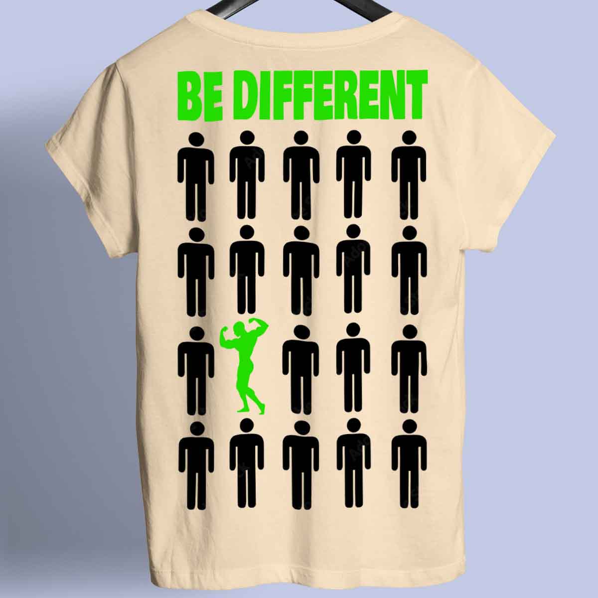 Be Different - Maglietta premium unisex con stampa sul retro