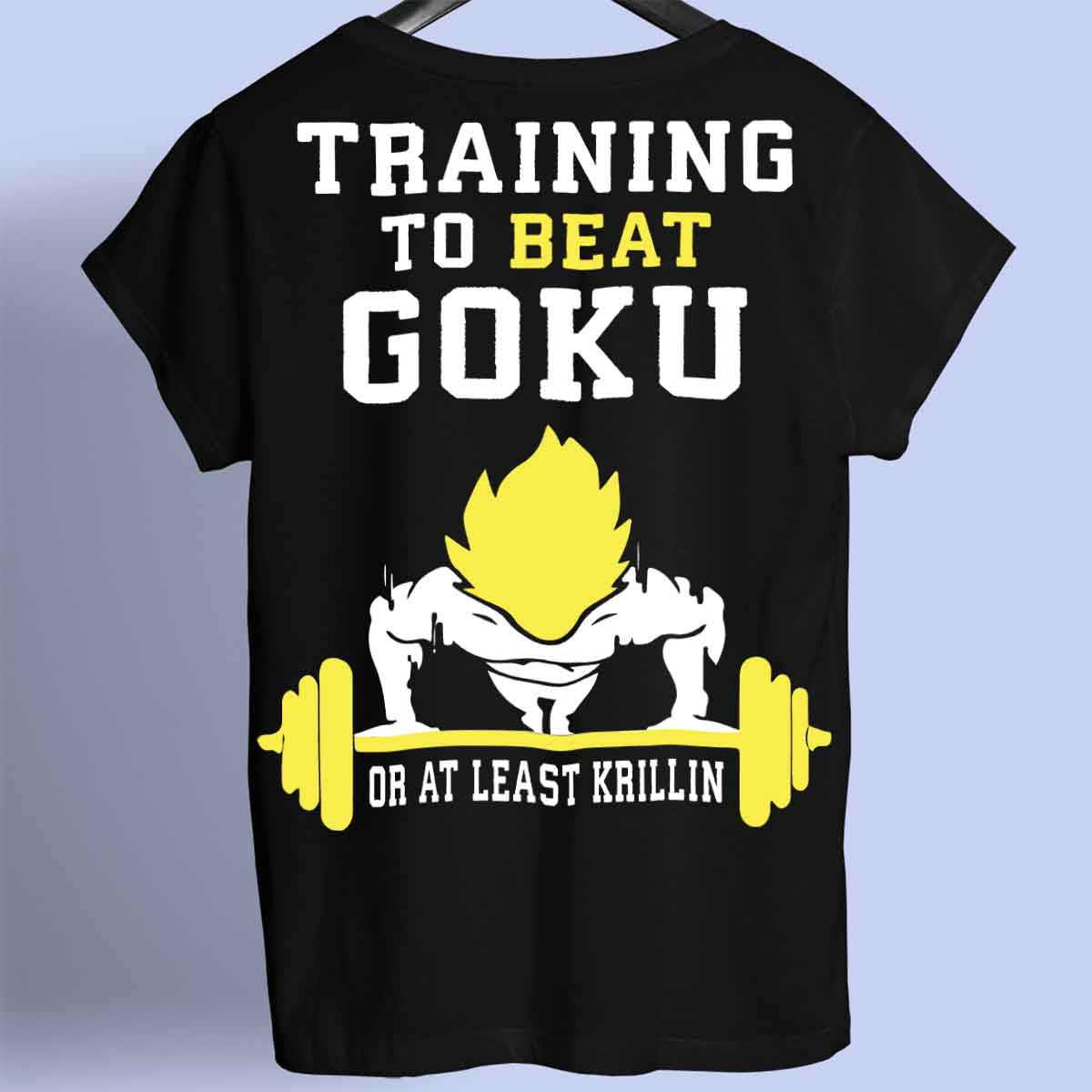 Beat Goku - Maglietta premium unisex con stampa sul retro