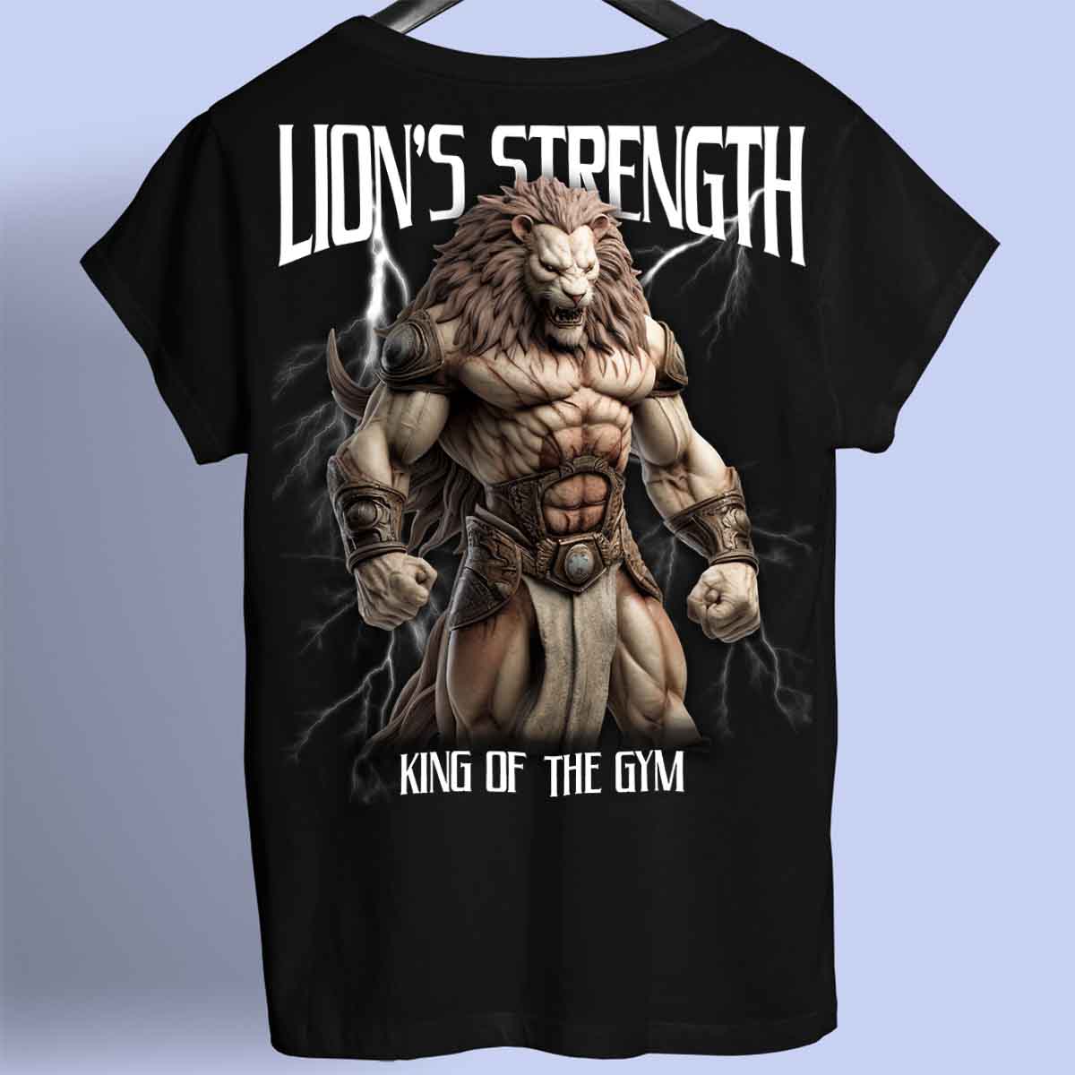 Lion's Strength - Premium-paita unisex-taustaprintti