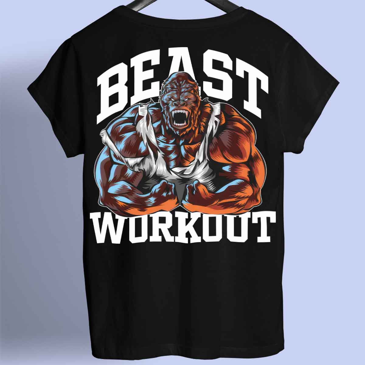 Beast Mode - T-shirt premium unisex con stampa sul retro