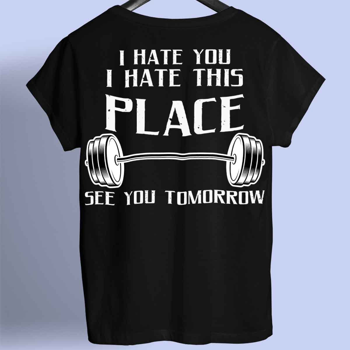 Hate – prémiové tričko Unisex Backprint