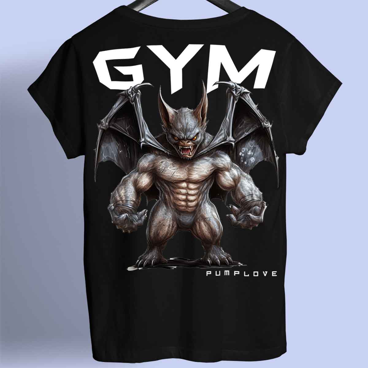 Gym Bat - Camiseta premium unisex con estampado en la espalda