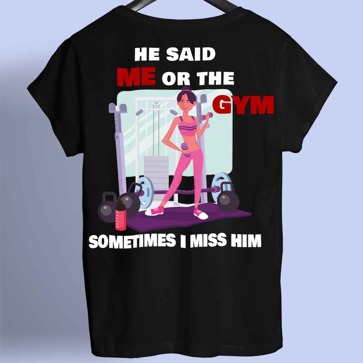 Me or Gym - Camisa Premium Unissex Backprint