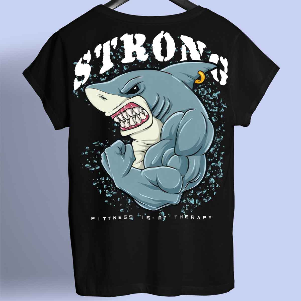 Strong Shark - prémiové tričko Unisex Backprint