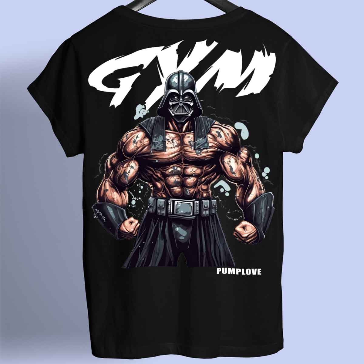 Gym Vader - Maglietta premium unisex con stampa sul retro