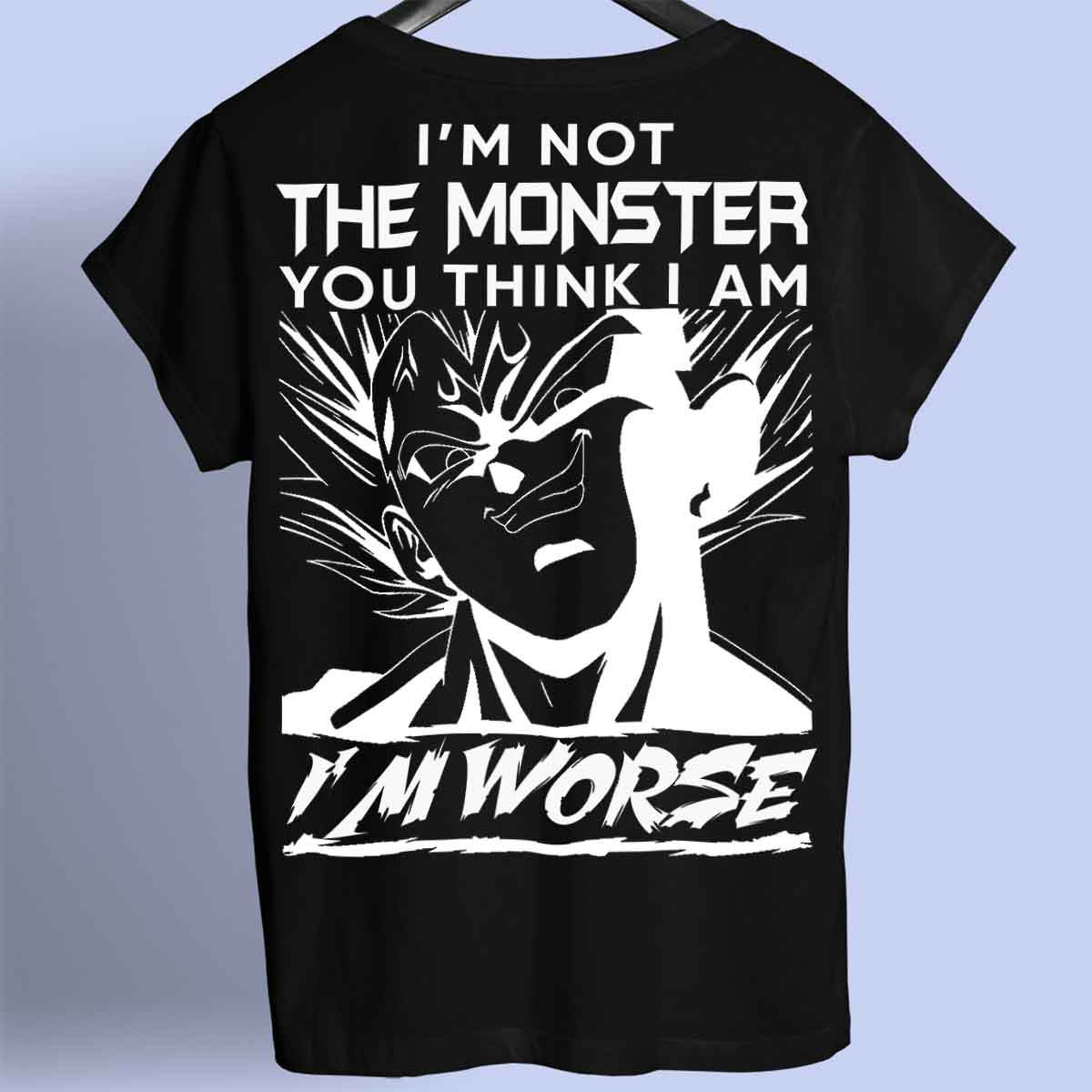 Monster - Camiseta premium unisex con estampado en la espalda