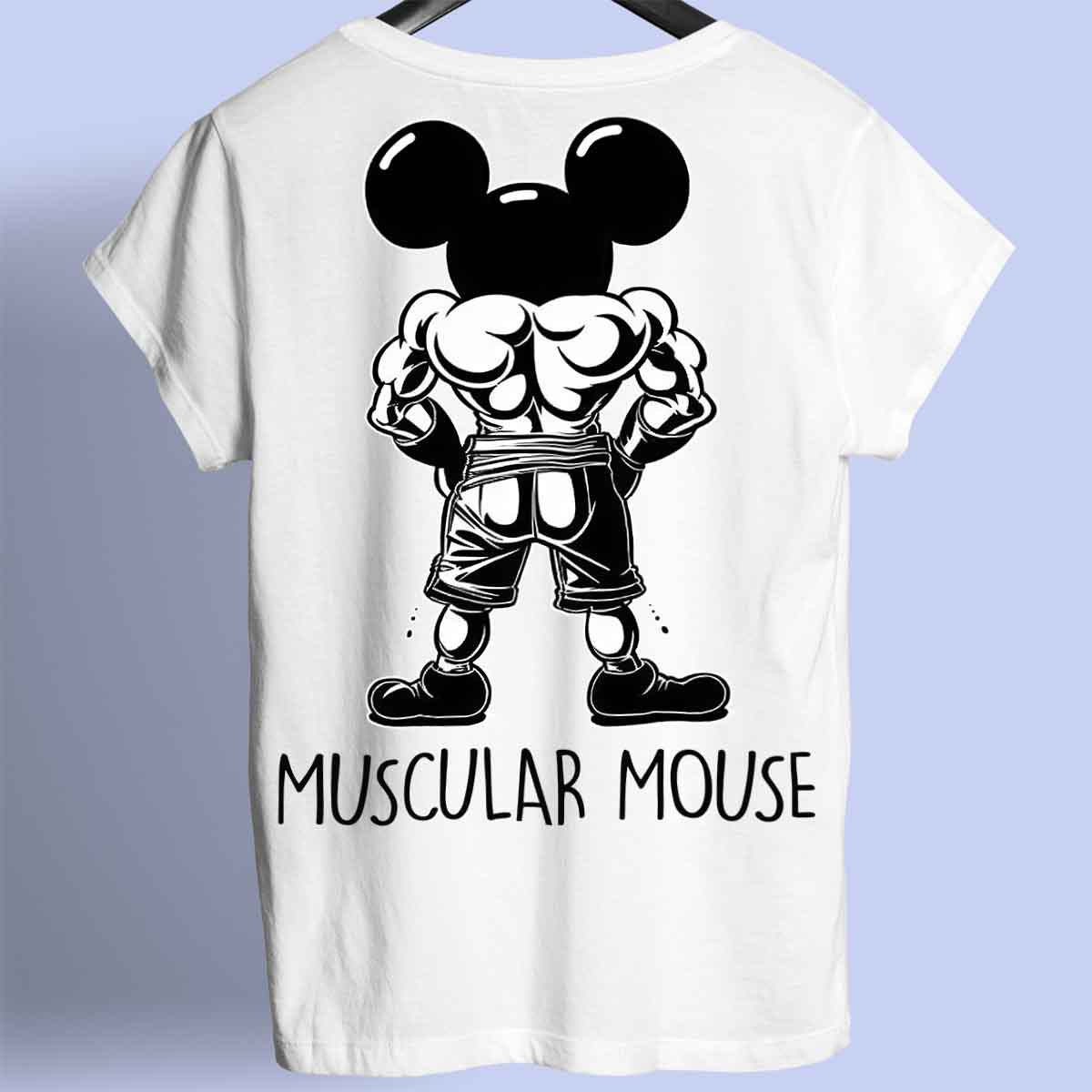 Muscular Mouse - Camiseta Premium Unisex Backprint