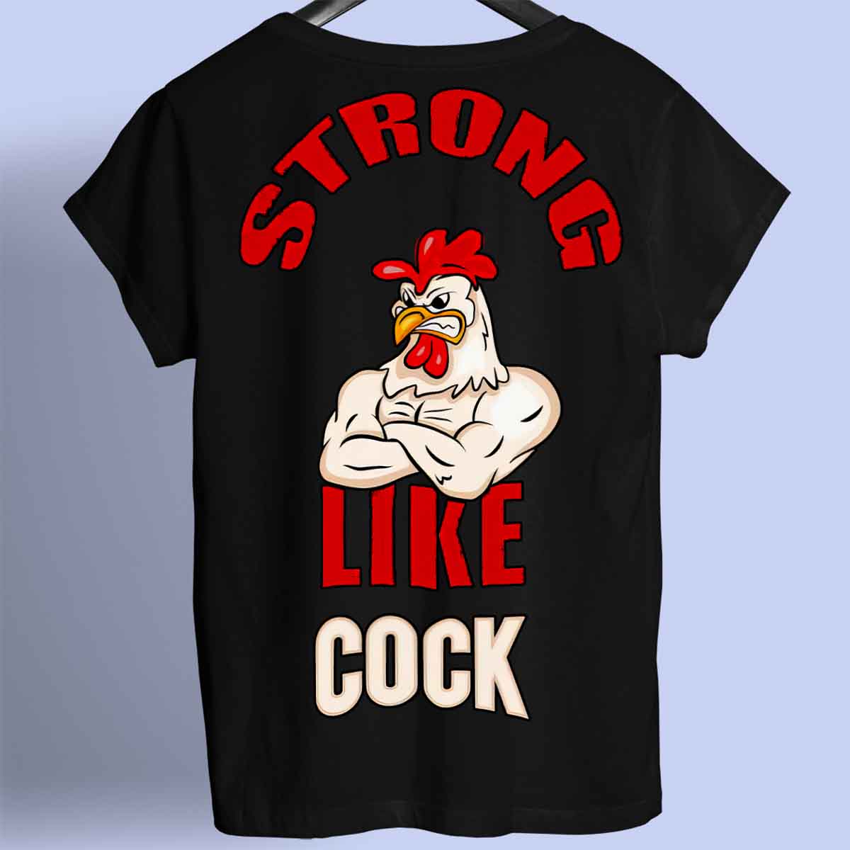 Strong Like - T-shirt premium unisex con stampa sul retro