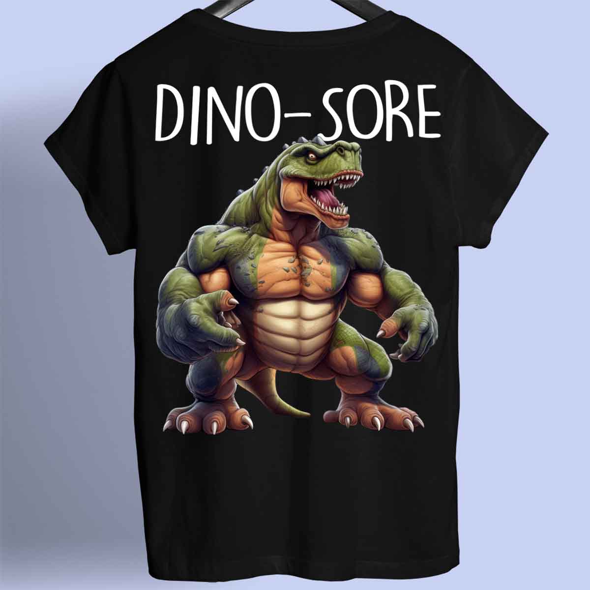 Dino-Sore - T-Shirt Premium Unisexe Backprint