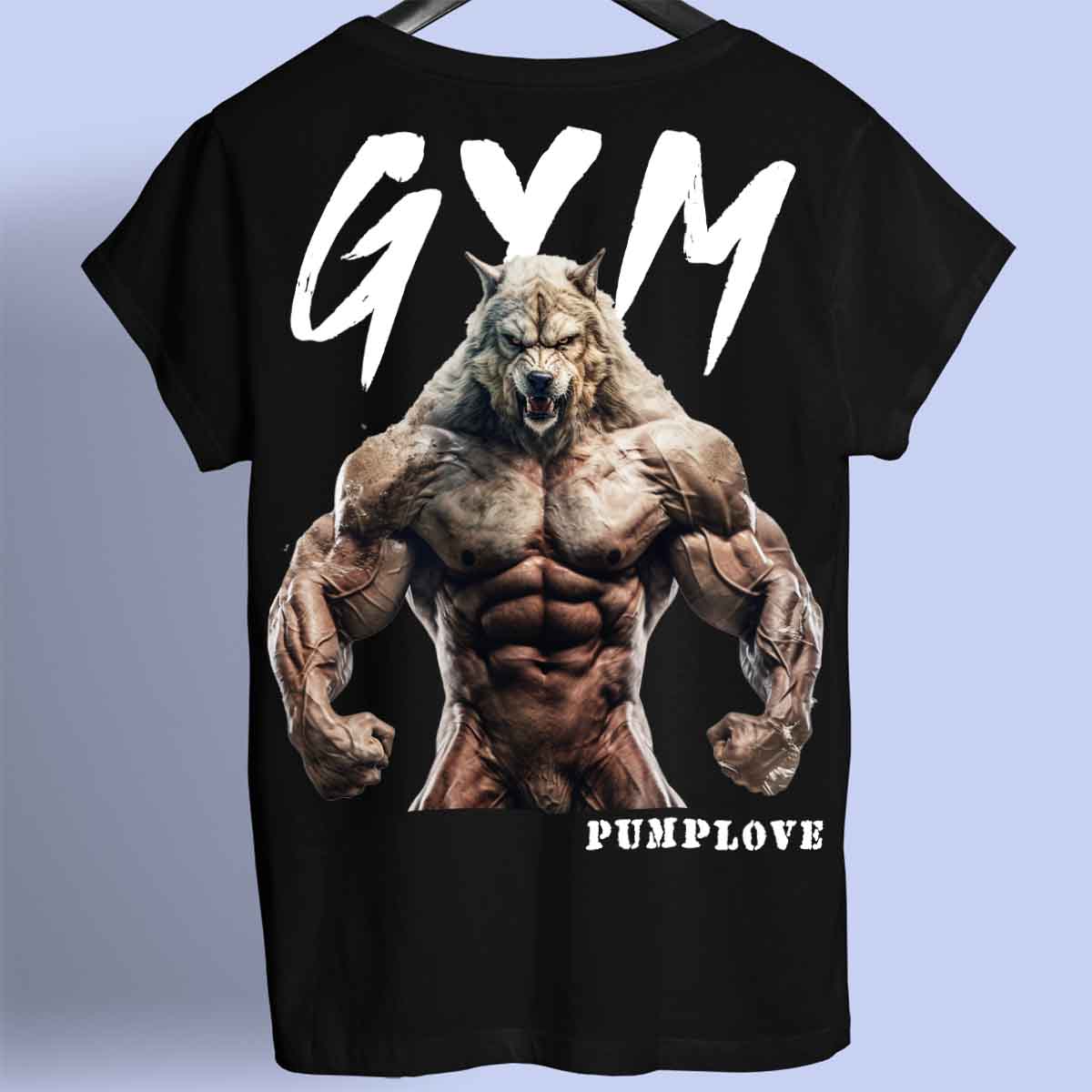 Gym Wolf - Premium Shirt Unisex Backprint