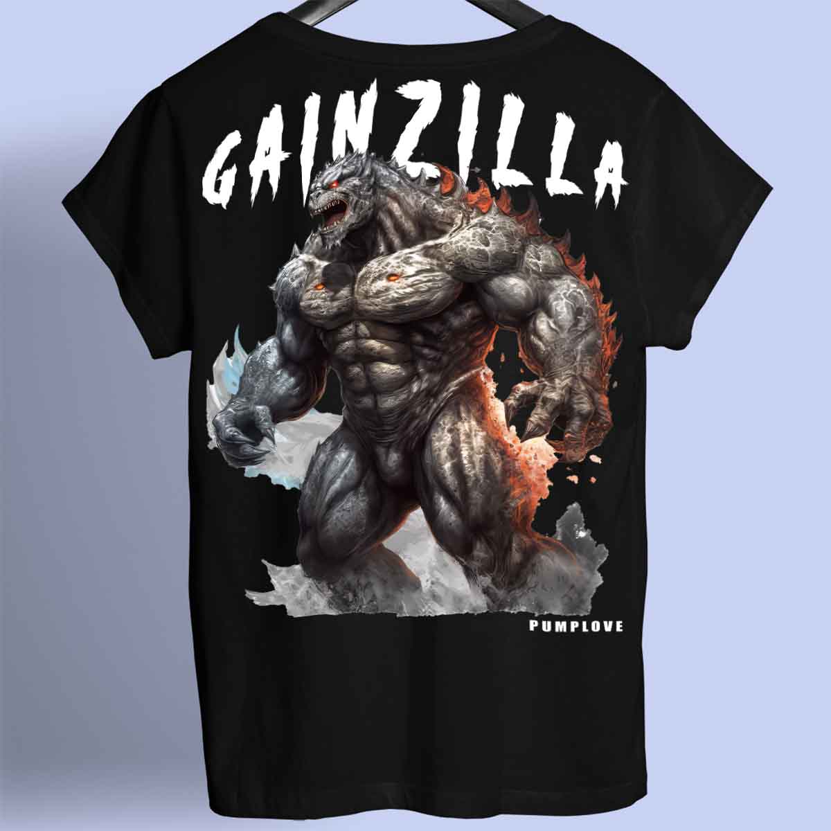 Gainzilla - Camicia Premium con stampa sul retro unisex