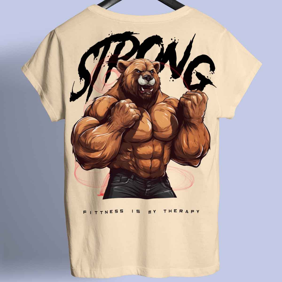 Strong Bear - Camiseta Premium Unissex Backprint