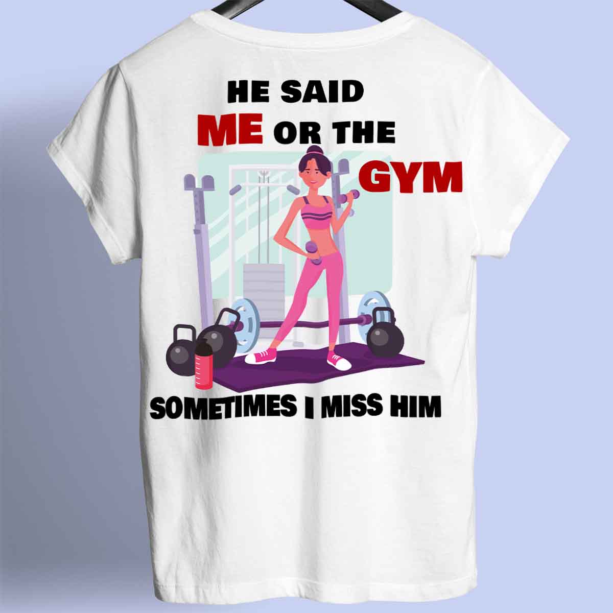 Me or Gym - Premiumskjorta Unisex Baktryck