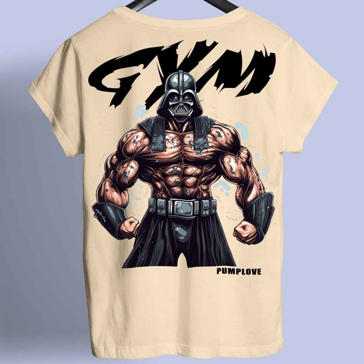 Gym Vader - Camiseta premium unisex con estampado en la espalda