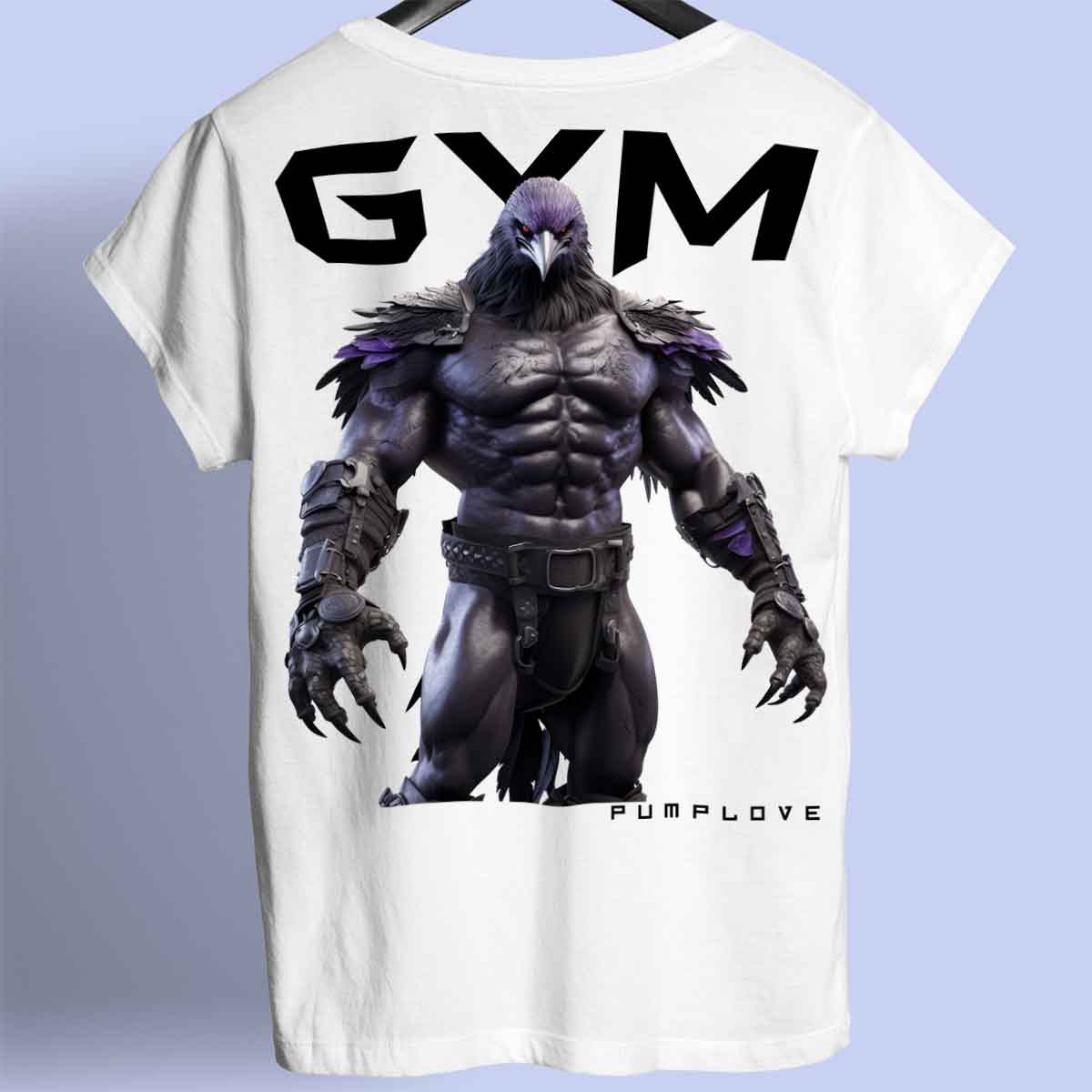 Gym Raven - Premium T-paita Unisex Taustaprintti