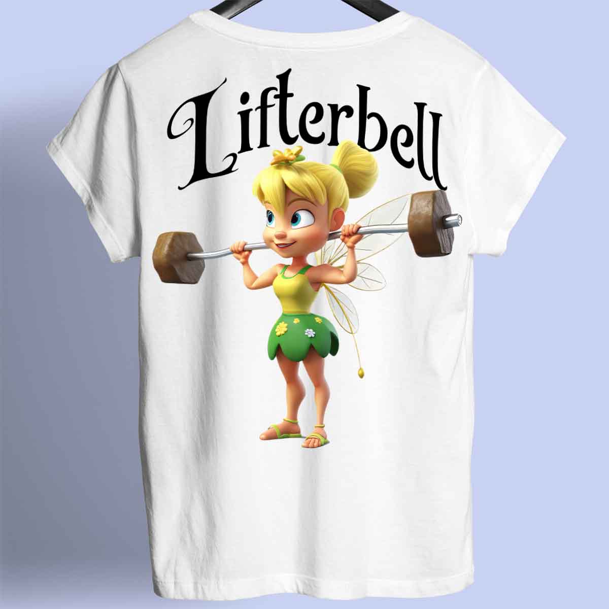 Lifterbell - Maglietta Premium con stampa sul retro unisex