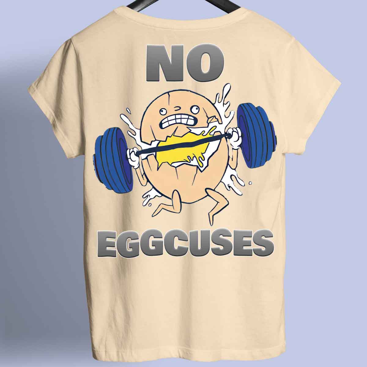 Eggcuses - Maglietta Premium unisex con stampa sul retro