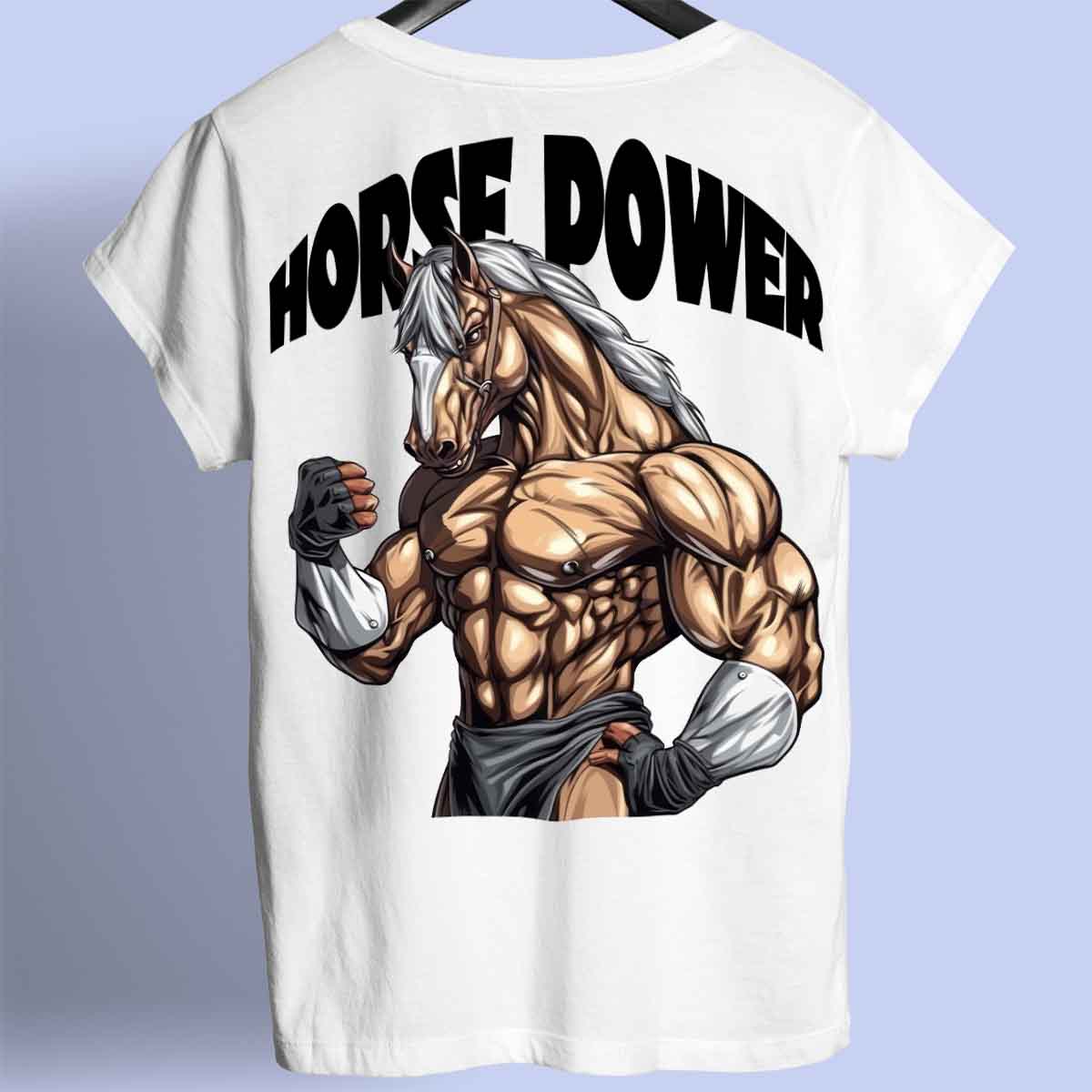 Horse Power - Camiseta Premium Unissex Backprint